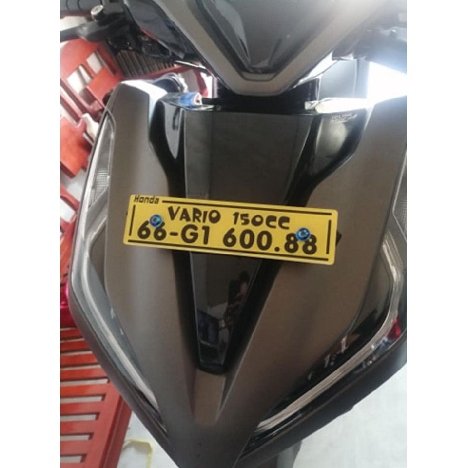 Bảng tên xe máy Vario - Thiết kế theo yêu cầu - Tặng kèm pat + ốc titan
