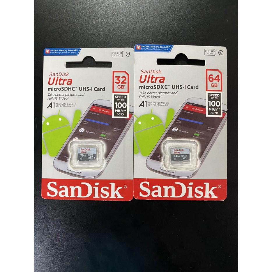 Thẻ nhớ MicroSDHC SanDisk Ultra 32GB 64G Class 10