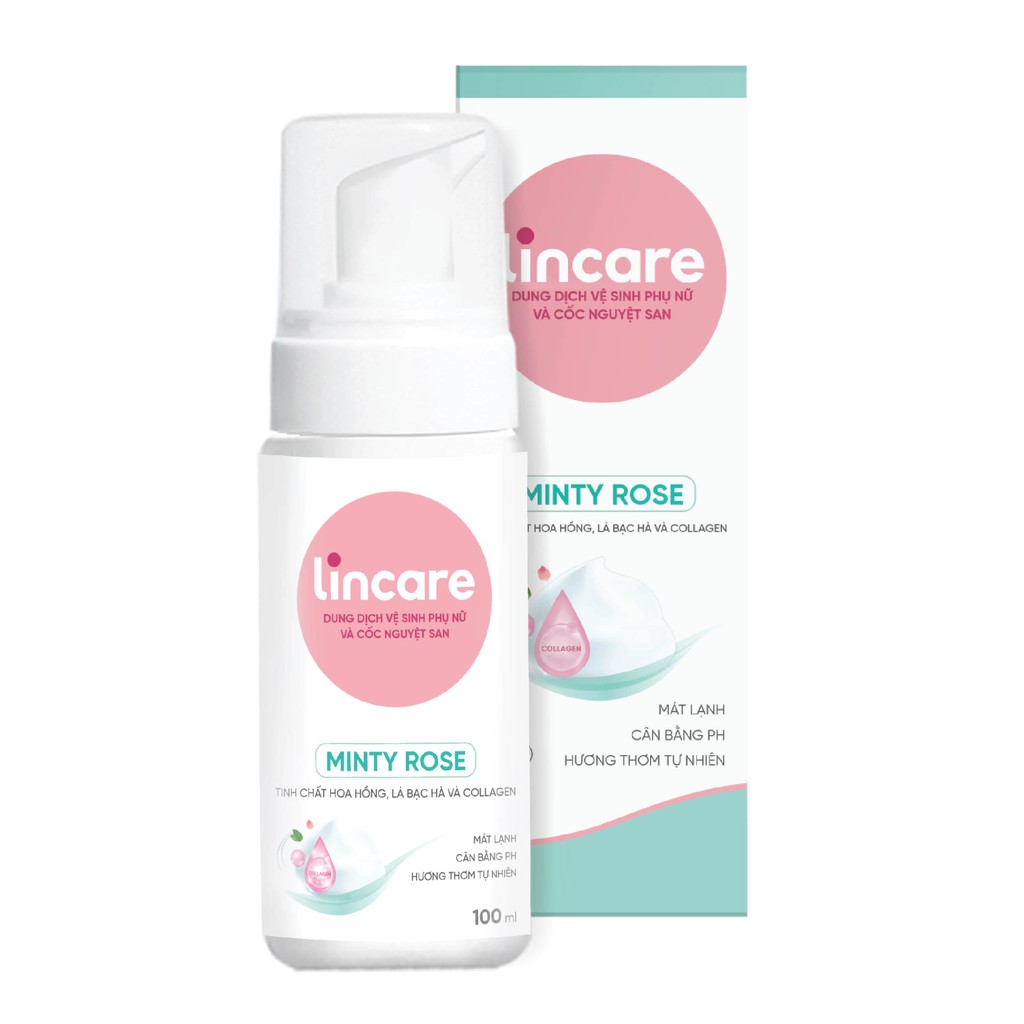 Bọt vệ sinh hàng ngày Lincare Minty Rose 100ml