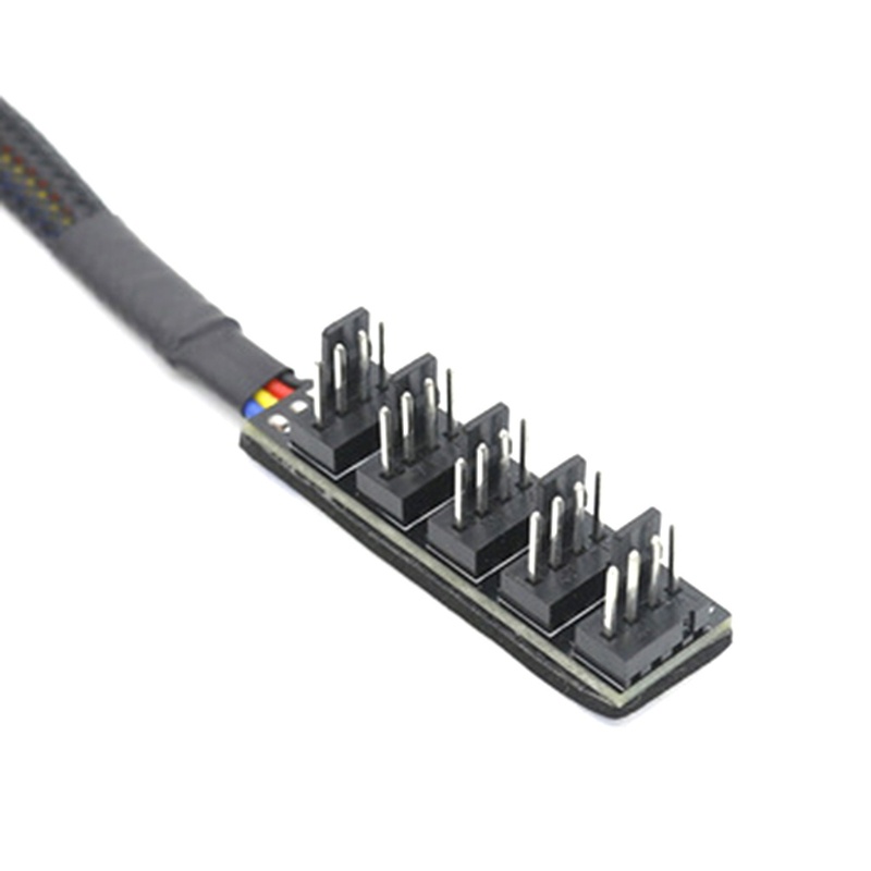 Cáp Chia Nguồn 1 Sang 5 Cho Quạt 4-Pin PWM