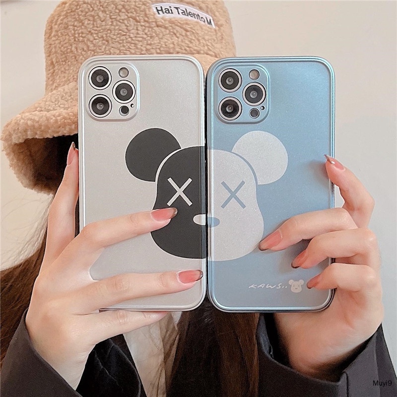 Ốp điện thoại mềm mạ điện hình gấu thích hợp cho IPHONE 13 PROMAX 12 PRO MAX 12 11 PROMAX X XS MAX XR 8/ SE 2 7 PLUS 13