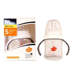 (Mẫu Mới) Bình Sữa Nhựa PPSU Và PP Wesser Cổ Rộng 260ML-180ML