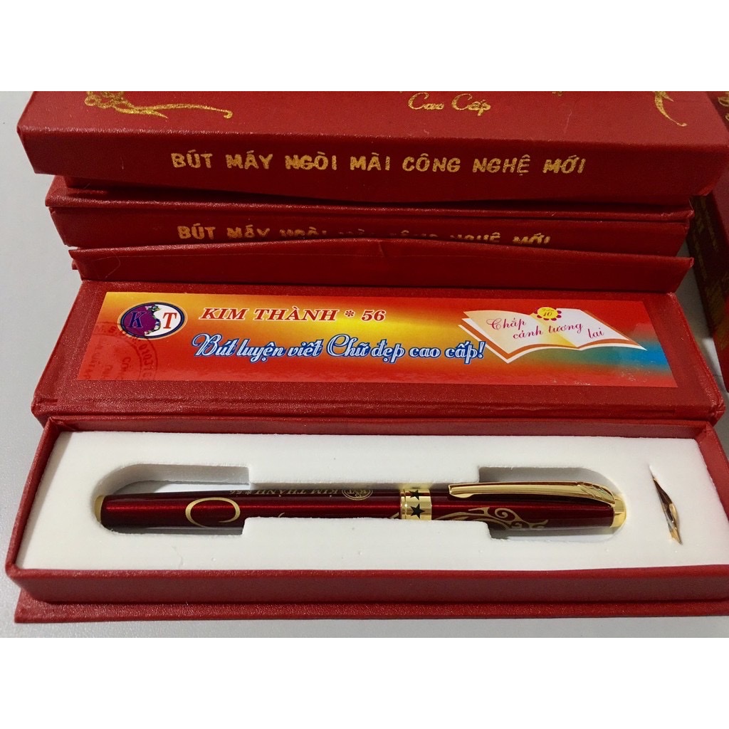 Bút máy luyện viết chữ đẹp Kim Thành 56, Bút máy luyện chữ đẹp học sinh nét thanh đậm ngòi mài cao cấp - Đức Huy Store