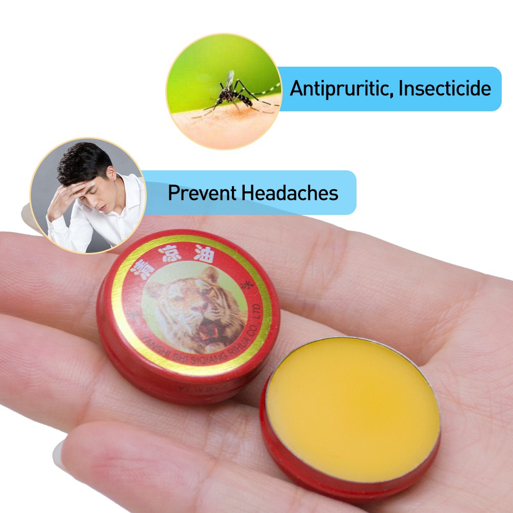 10Pcs Tiger Balm Refreshing Cooling Headache Dizziness Pain Relief Muscular Relax Essential Oil