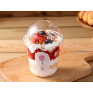 500 Cốc Nhựa, Ly Nhựa dùng một lần qq Đáy Tròn Loại 360ml và Nắp Đậy