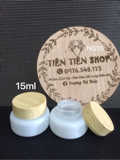 Hũ thuỷ tinh 15ml nắp gỗ