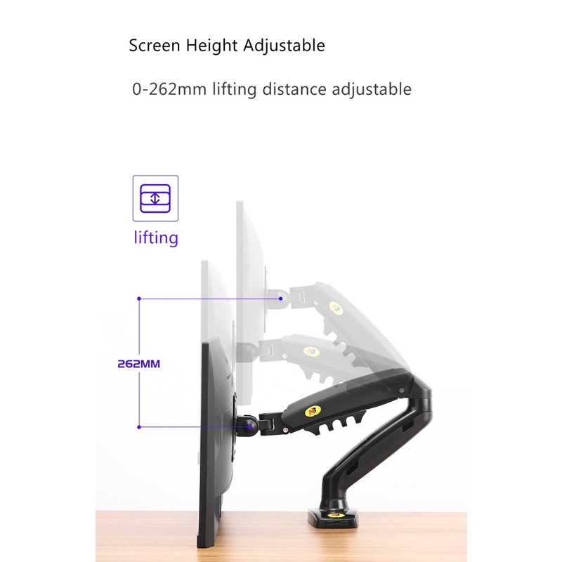 Giá đỡ màn hình máy tính xoay 360 độ NB F80 17 - 30 inch