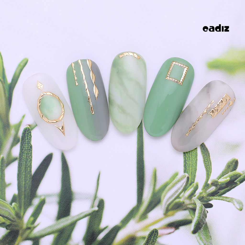 Tấm Sticker Dán Móng Họa Tiết Hình Học Đơn Giản Dành Cho Nữ