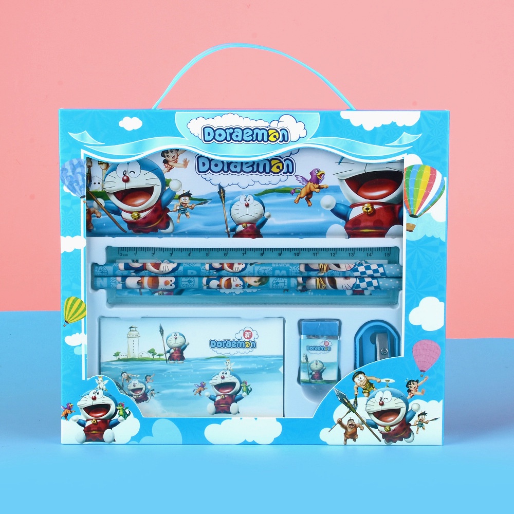 Bộ dụng cụ học tập SET A hình DORAEMON DOREMON dễ thương cute MON0057