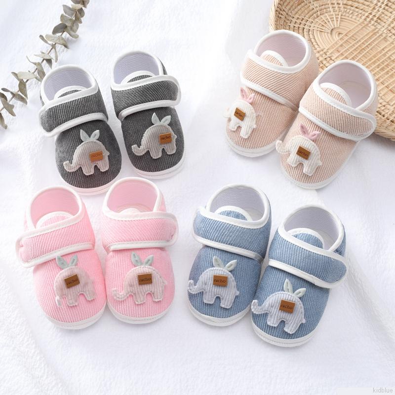 Giày thể thao đế mềm chống trượt họa tiết chú voi đáng yêu thoải mái dành cho bé tập đi
