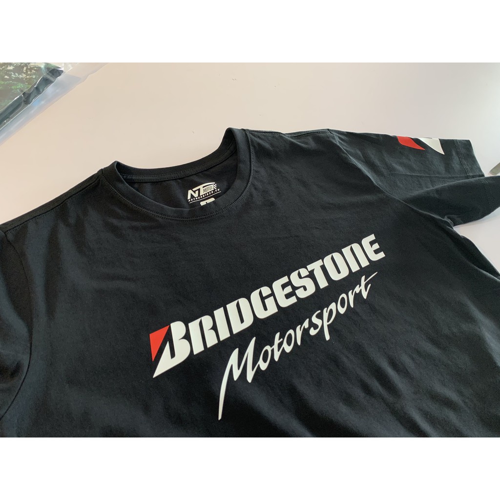 Áo Thun Biker - Bridgestone Motorsport Unisex Nam Nữ tay ngắn có Big Size Cho (40kg-110kg)