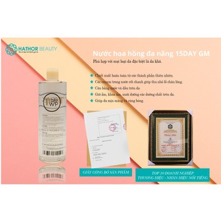 Nước hoa hồng đa năng 15 day wp - giữ ẩm và nuôi dưỡng: bổ sung dinh dưỡng và nuôi dưỡng làn da. phục hồi da
