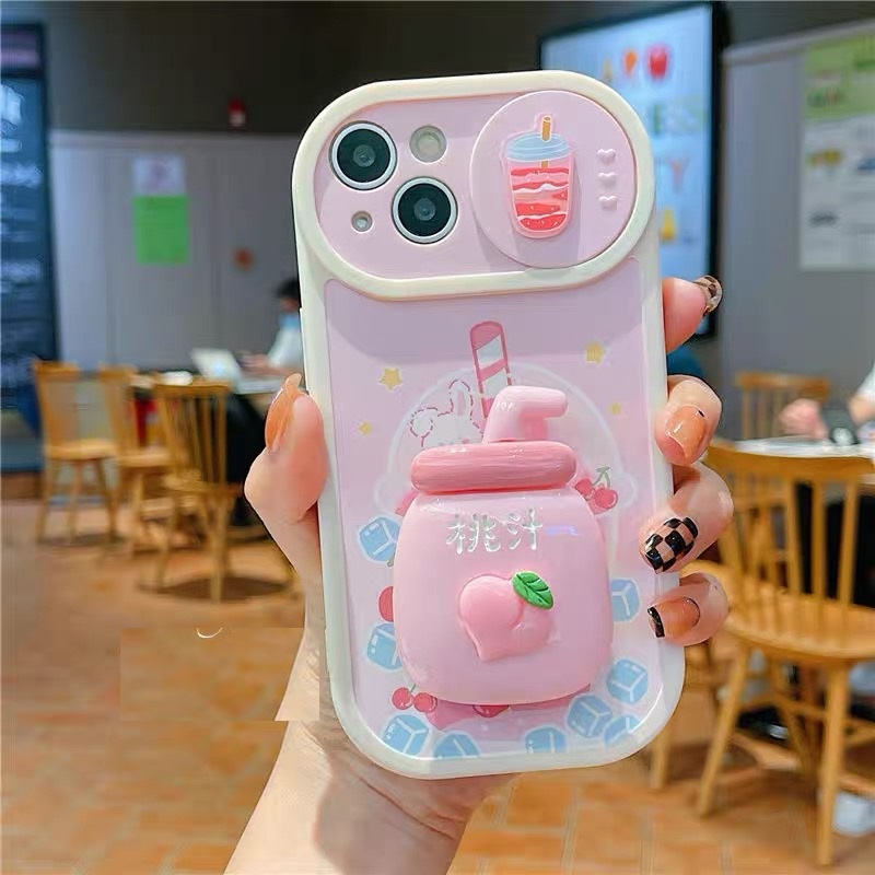 Ốp Điện Thoại tpu Mềm Hình Trà Sữa Cho Iphone 12 pro max 11 pro max 14promax 13promax