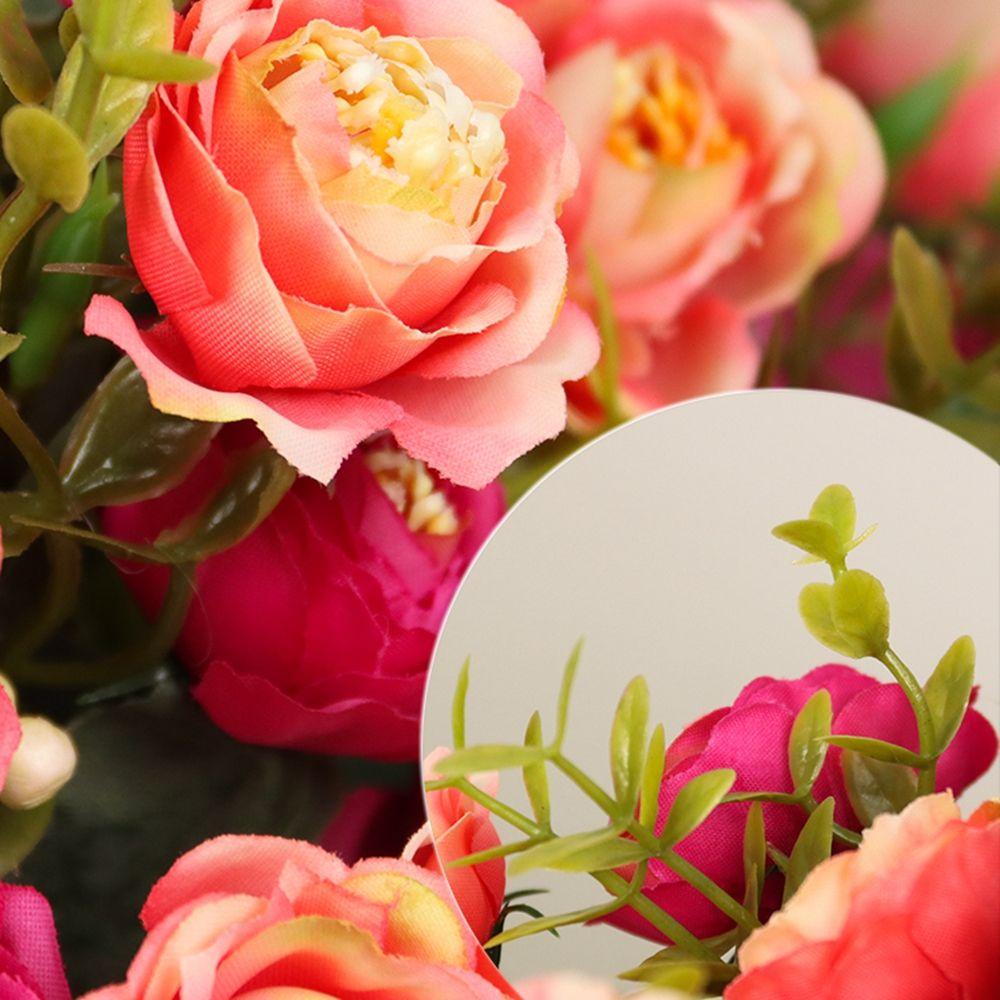 Chậu Hoa Giả Mini Trang Trí Nhà Cửa|Bó Hoa Lụa Trang Trí Tiệc Cưới