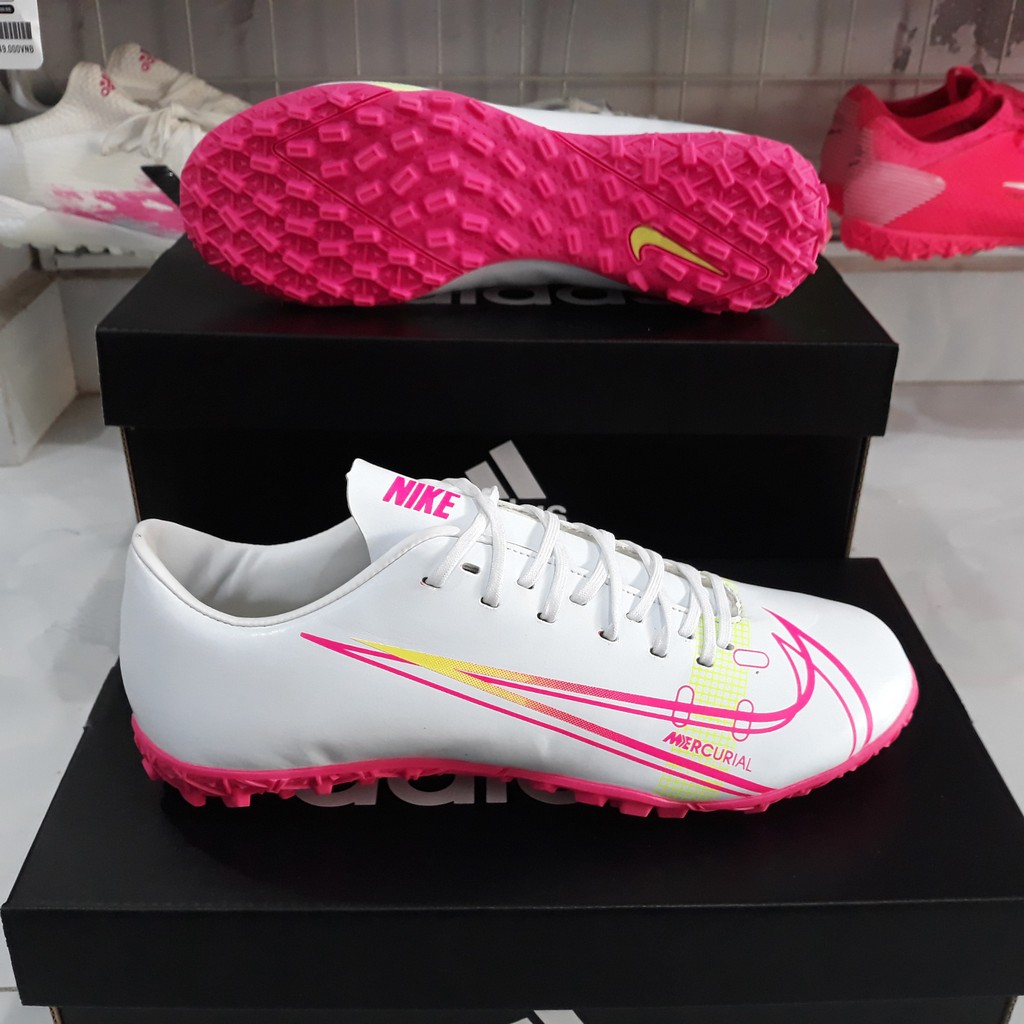 Giày Đá Bóng Mercurial Vapor 13 Academy MDS003 Trắng Đen Đế TF