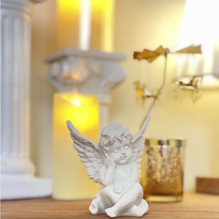 Tượng thiên thần cupid mini phong cách Bắc Âu cổ điển  decor nhà cửa, trang trí bàn làm việc