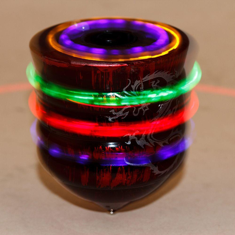 Con Quay Đồ Chơi REBUY1 Bằng Gỗ Có Đèn LED Laser Nhiều Màu Sắc Thú Vị Cho Trẻ Em