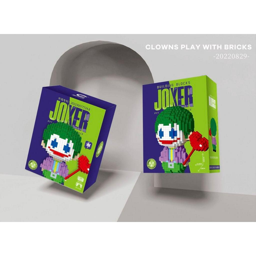 Lắp ráp Joker, mô hình đồ chơi lắp ráp 3D Joker,Harley Quinn,Suit Clown cực chất bản Limited
