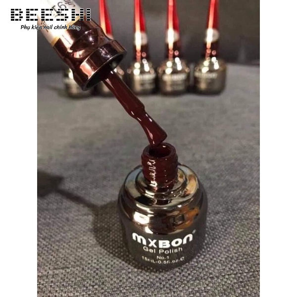 Sơn gel mxbon đỏ chính hãng lên màu chuẩn 15ml- beeshi shop nail