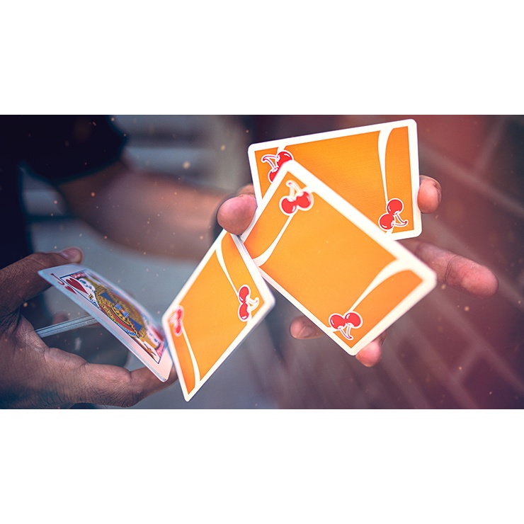 Bộ bài tây, bài ảo thuật Cherry Summerlin Sunset (Orange) Playing Cards - Bài Mỹ - Bài Chính Hãng