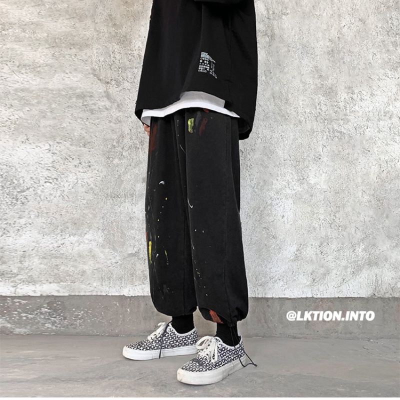 【M-8XL】Quần Thể thao in màu mực Size lớn thời trang thường ngày cho nam