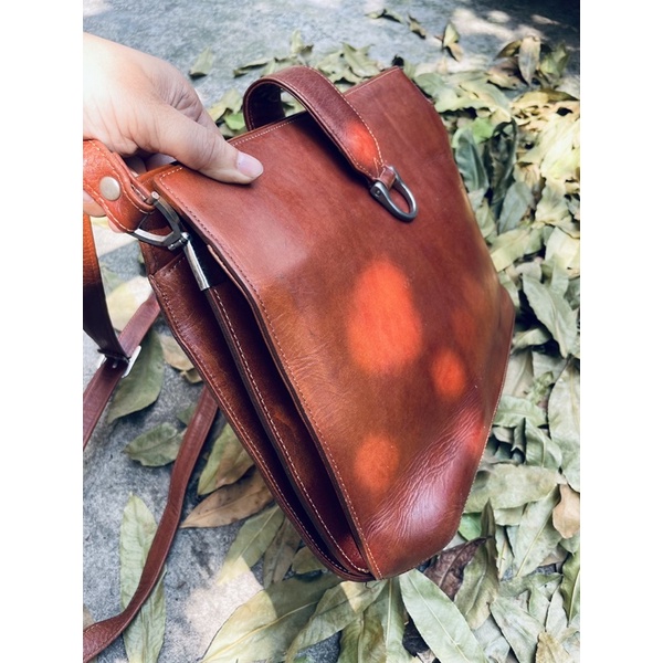 SALE- túi si da mộc đeo chéo đeo vai