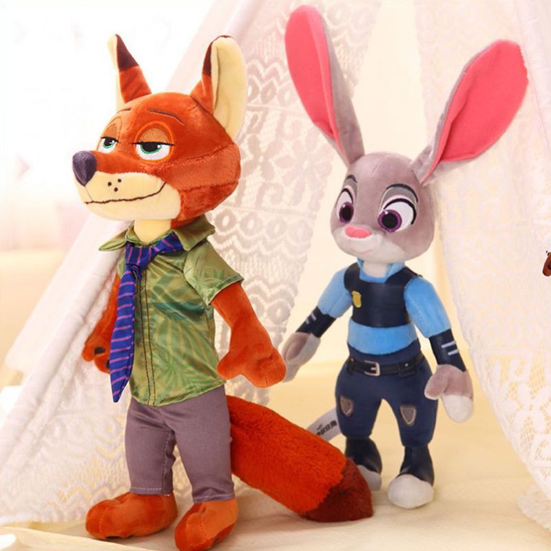 Thú Nhồi Bông Hình Thỏ Zootopia/Zootropolis Judy Hopps Nick Rabbit Wilde Fox Làm Quà Tặng Cho Trẻ Em