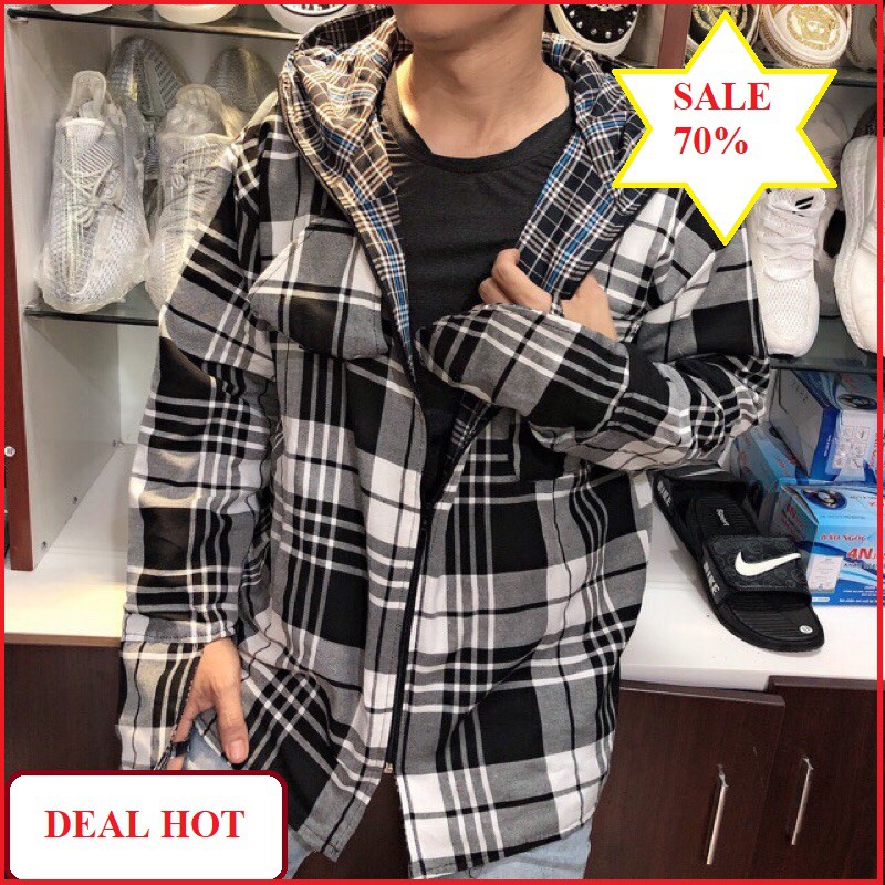 Áo chống nắng nam sọc caro 2 lớp Chống tia UV, làm mát, khử mùi hôi K6