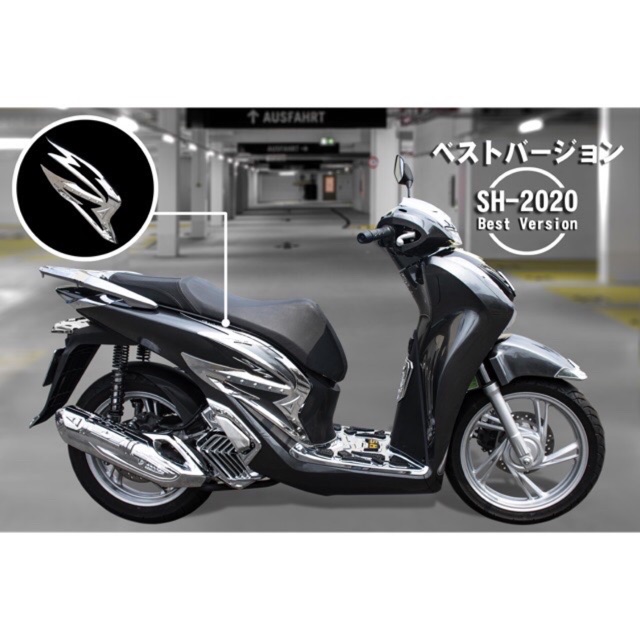 Nẹp SH2020 xi mạ crom kiểu mới(cặp)