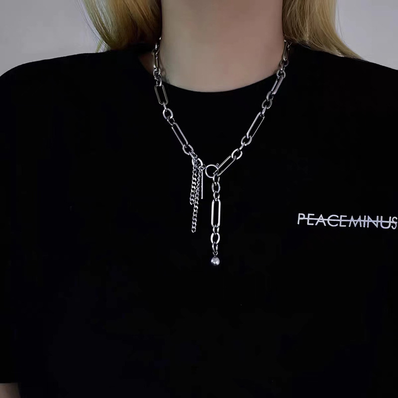 Dây chuyền bằng thép titan phong cách hip hop cho cả nam và nữ