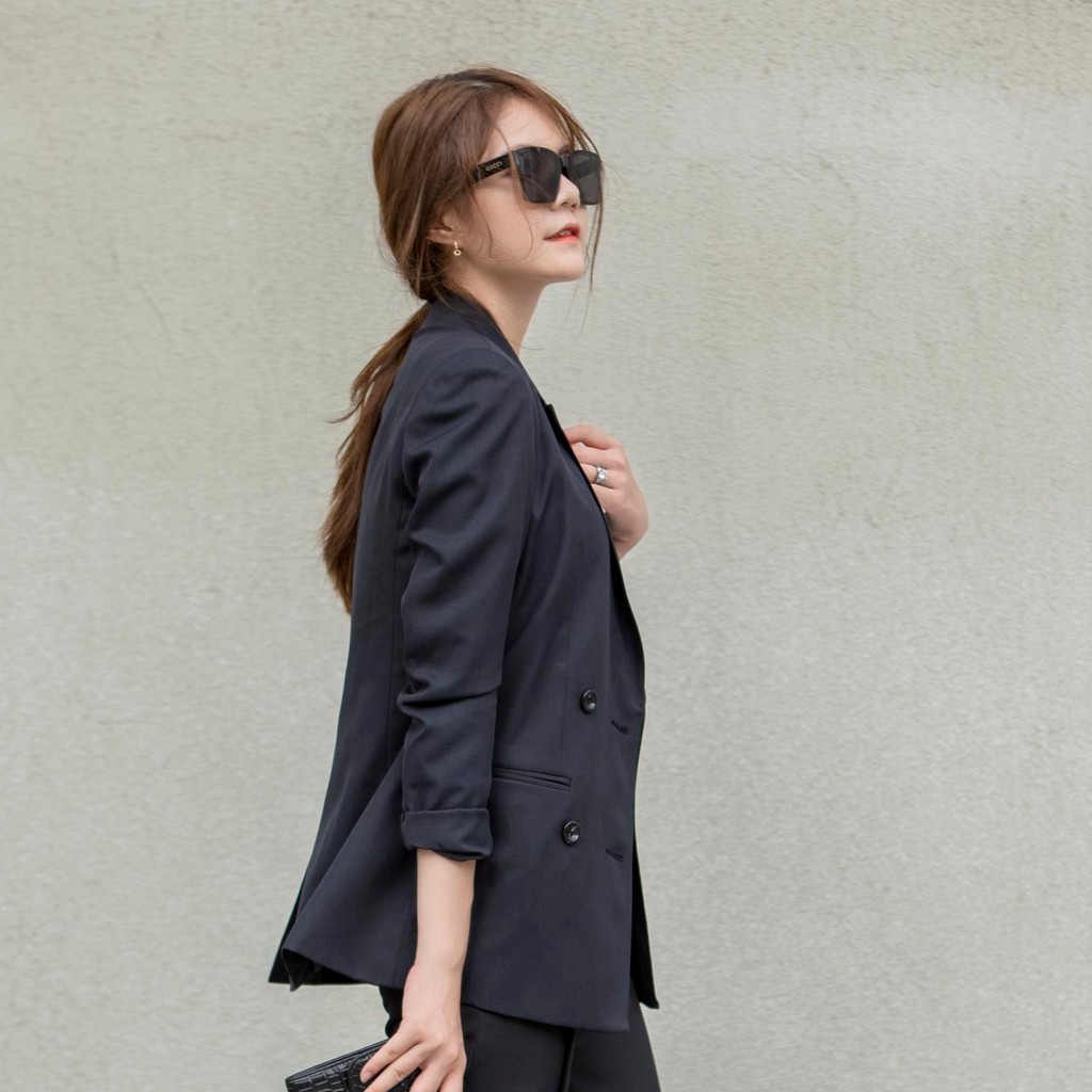 Set Áo Vest Blazer Nữ - Form Slimfit- Mix Short Ống Rộng - 5 size Từ S-3Xl - HAPPY WEAR(Chuẩn Hàng May Đo ) | BigBuy360 - bigbuy360.vn