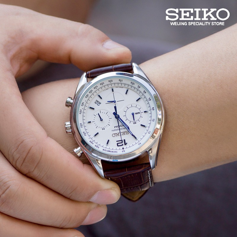 [KIM TRÔI MƯỢT MÀ] ĐỒNG HỒ NAM Seiko Chronograph