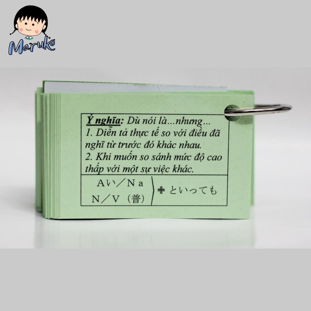 Thẻ Học Ngữ Pháp Tiếng Nhật Trung Cấp N3 Tái Bản Mới Nhất - Flashcards Ngữ Pháp N3