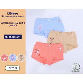 SET 3 QUẦN ĐÙI CHIP BÉ GÁI DOKMA (7 - 30kg)