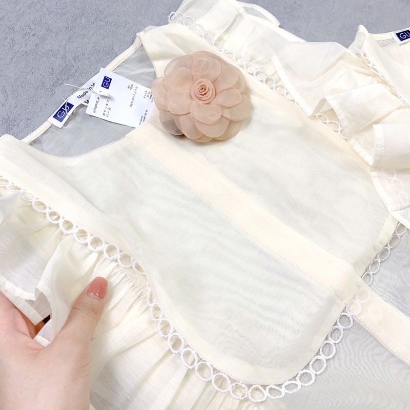 [Mã WASKT304 giảm 15% tối đa 30K đơn 99K] ÁO VOAN GUU TAG HOA CÁNH TIÊN SƠ MI | BigBuy360 - bigbuy360.vn