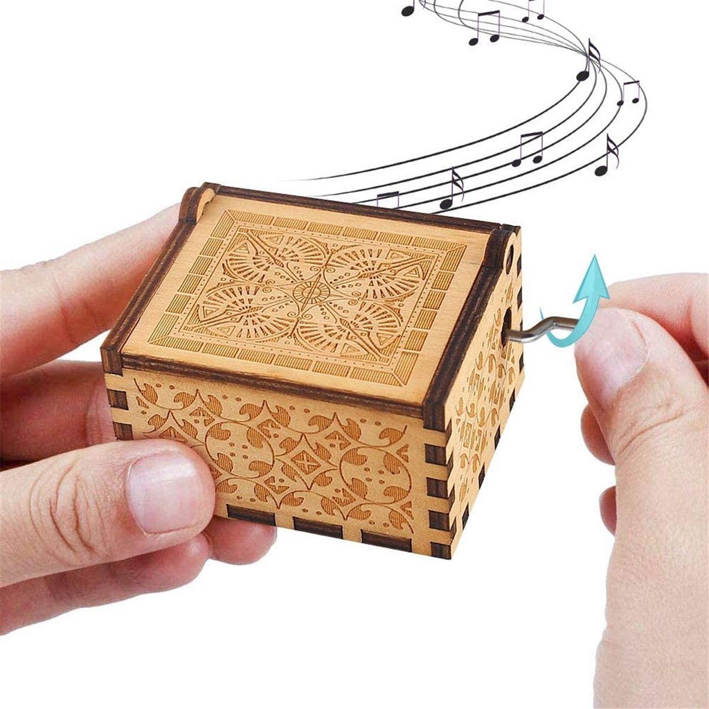 Hộp Nhạc Gỗ Thủ Công Phong Cách Vintage