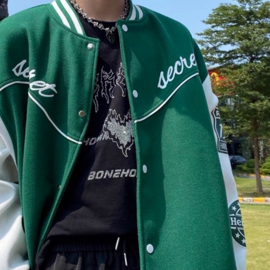 Áo khoác bóng chày nam mới áo Khoác Bomber thời trang nam Hàn Quốc cho nam vintage bigsize áo dài tay unisex top