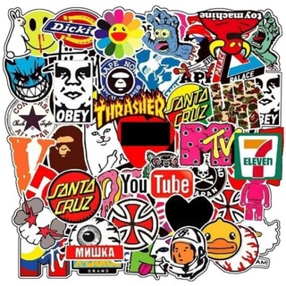 Set 100 sticker tổng hợp dán trang trí chống thấm nước