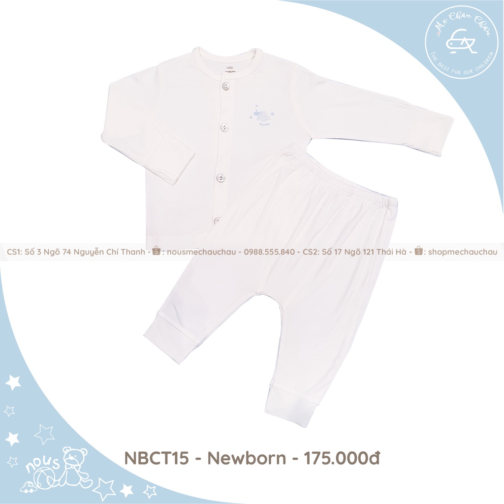 [Đủ Mẫu]Bộ Quần Áo Sơ Sinh Nous Cài Thẳng Nous+Cài Lệch Nous+Body có Tất Nous Chất Petit Size Sơ Sinh ( Size Newborn NB)