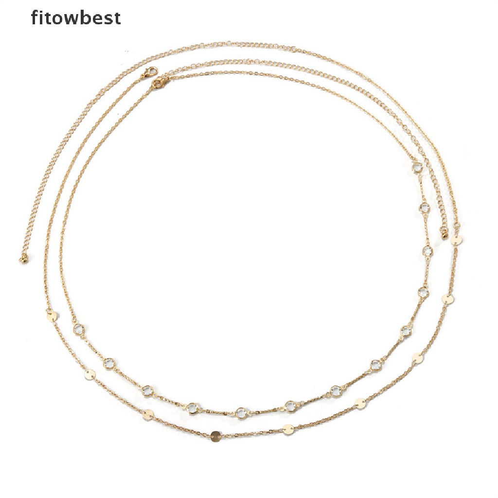 Dây Xích Đeo Thắt Lưng Đính Đá Nhiều Màu Sắc Thời Trang Quyến Rũ Cho Nữ