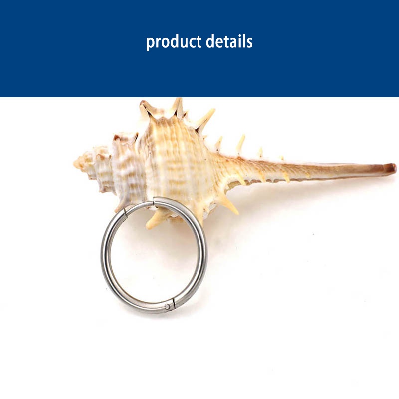 1 Chiếc Bông Tai Khoen Tròn Bằng Thép Titan Không Gây Dị Ứng Phong Cách Hàn Quốc