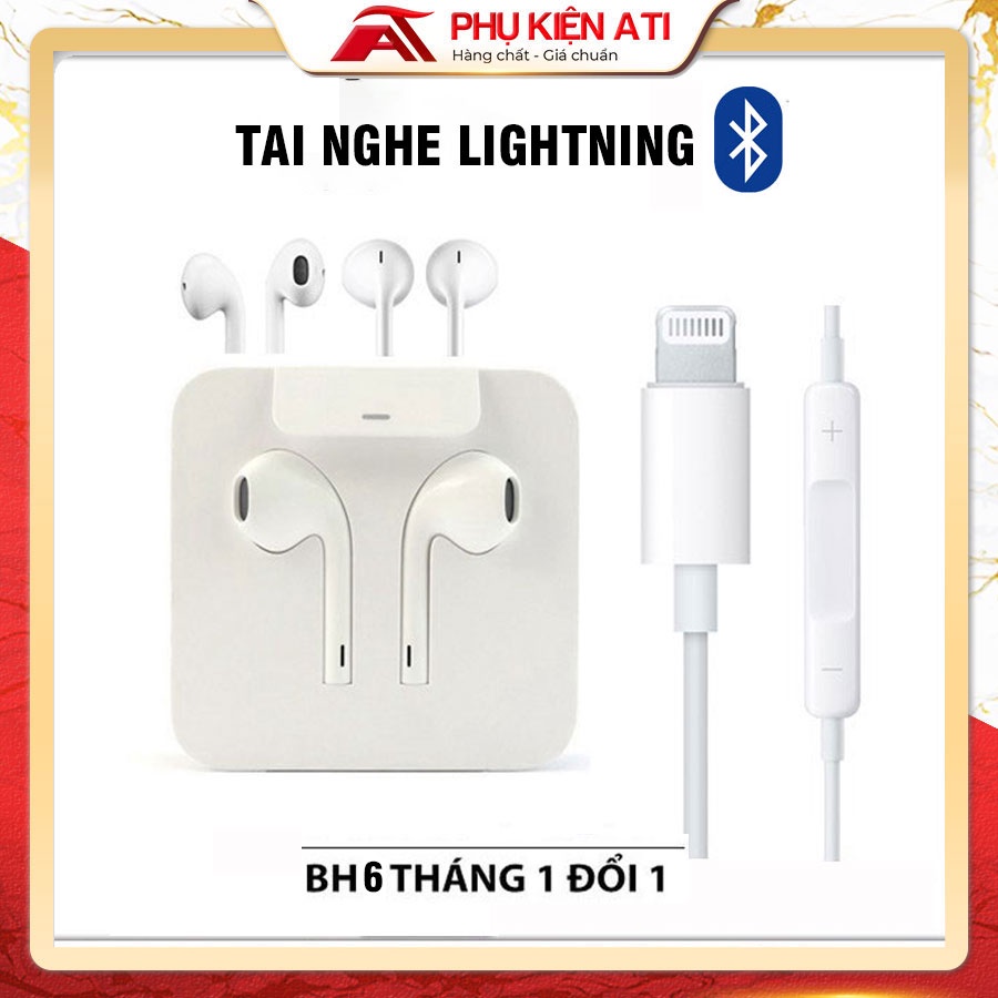 Tai nghe cổng lighting chân dẹt, Kết nối bluetooth tự động dành cho điện thoại từ 7P đên 13 Promax- Phụ kiện ATI