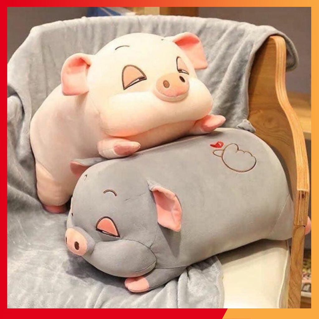 Bộ Gối Lợn Kèm Chăn Siêu Mềm Mịn To Đẹp Dễ Thương ( Heo Mỡ) - Anna Shop 24h