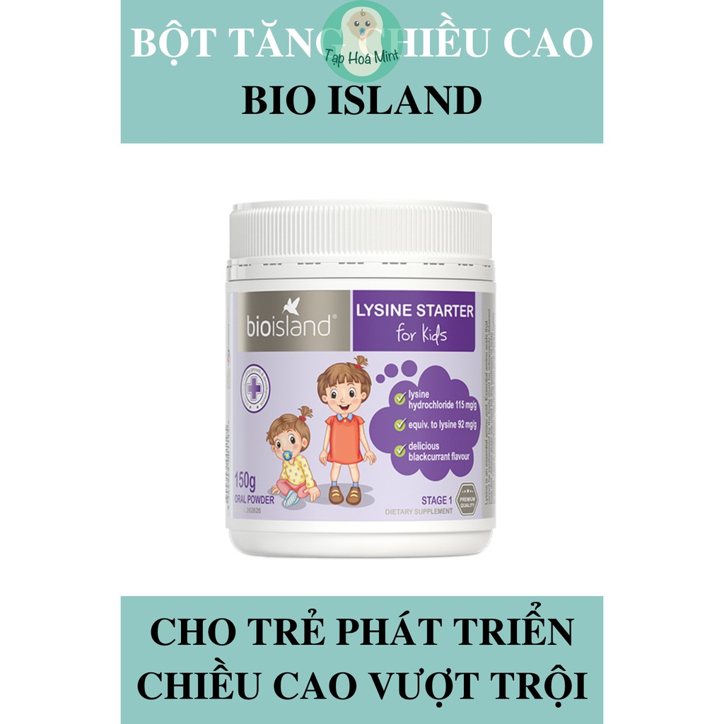 Bột Lysine Bioisland 150g phát triển chiều cao từ 6 tháng tuổi - Tạp hoá mint