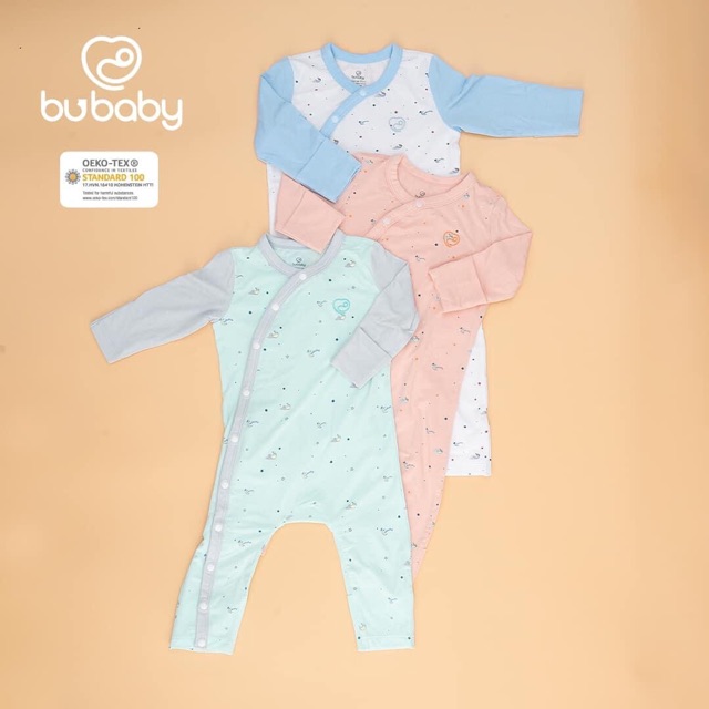 Bu sơ sinh newborn bamboo Bộ lcài chéo bộ cài thẳng Body Bu hoạ tiết trăng sao thu đông 2020 mẫu mới