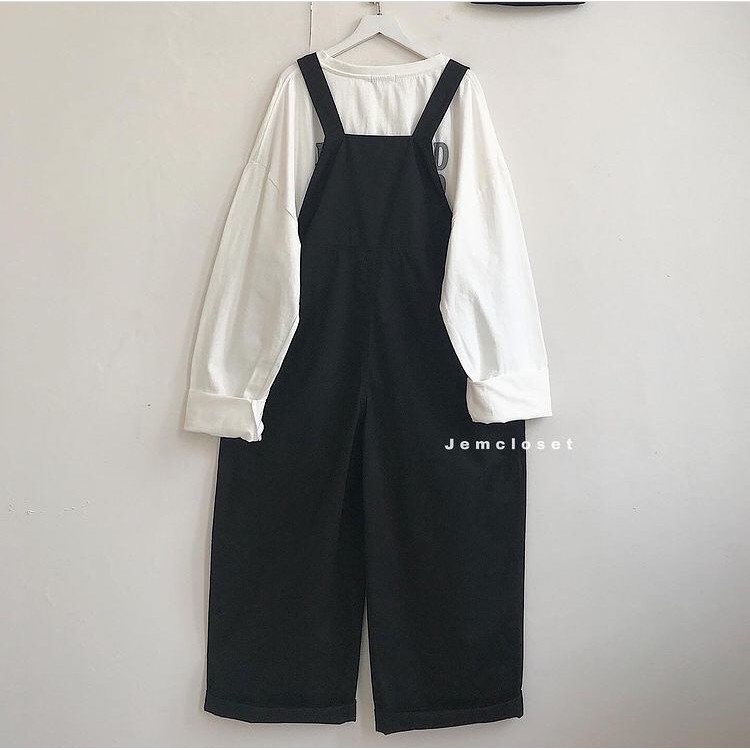 Yếm Quần Kaki Ống Suông Rộng Unisex Ulzzang - Quần Yếm Nữ YQ05 | BigBuy360 - bigbuy360.vn