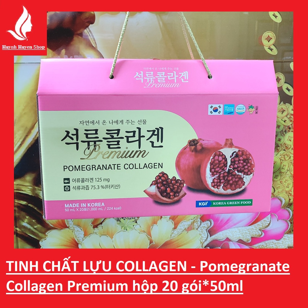 [chính hãng giá sỉ] Nước uống tinh chất Lựu Collagen - Pomegranate Collagen Premium sáng đẹp da 2 mẫu