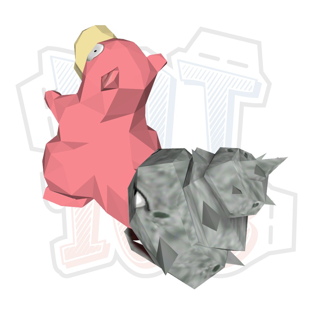 Mô hình giấy Anime Game Pokemon Slowbro