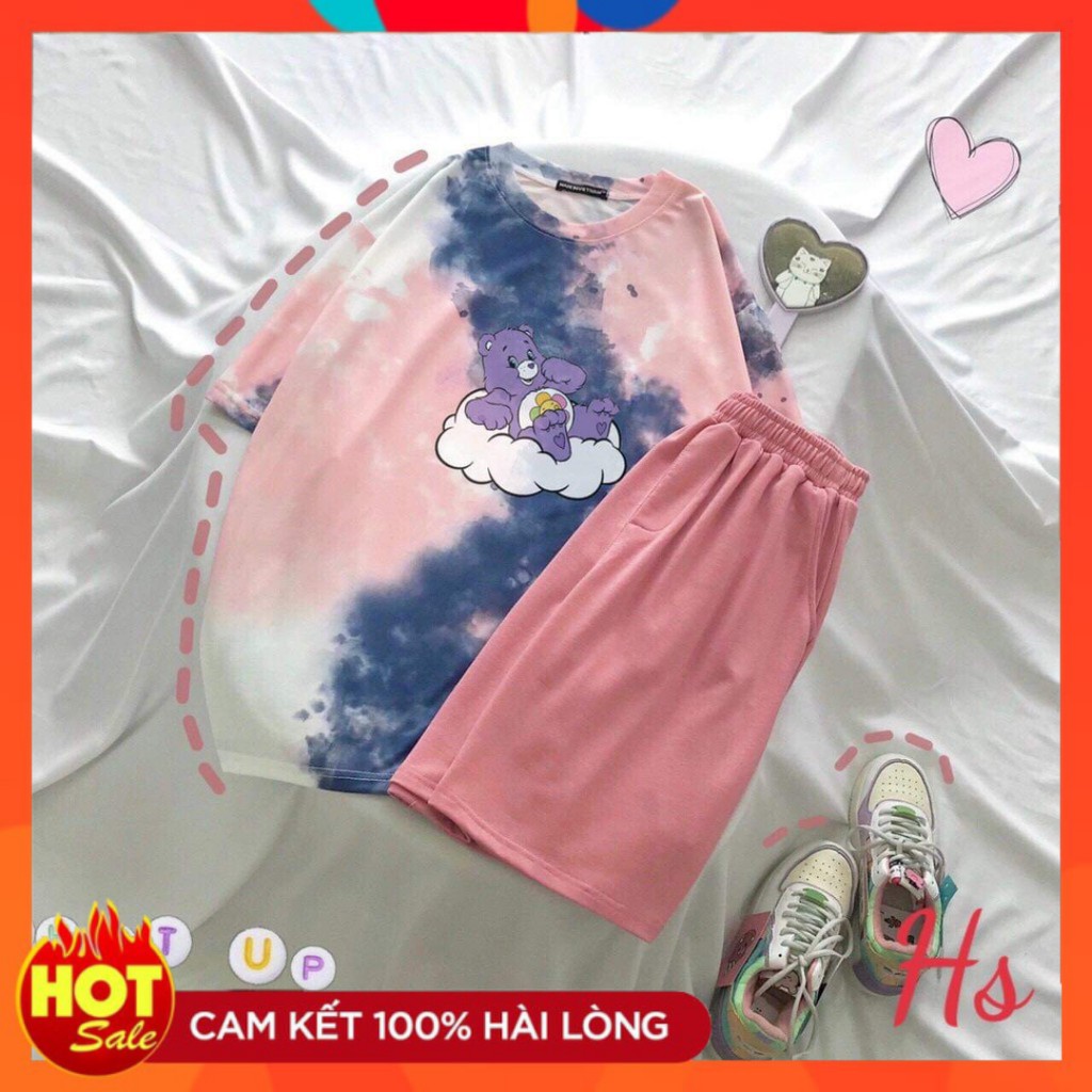[Áo + quần] Set quần áo ngủ mùa hè bộ quần áo nữ mặc nhà in hình họa tiết đáng yêu Bull Store 66
