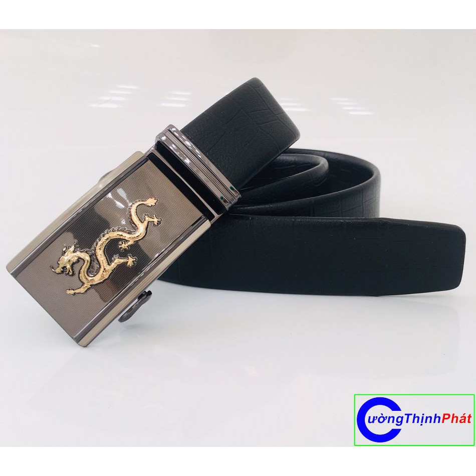 Dây nịt, thắt lưng nam mặt trượt khóa tự động cao cấp
